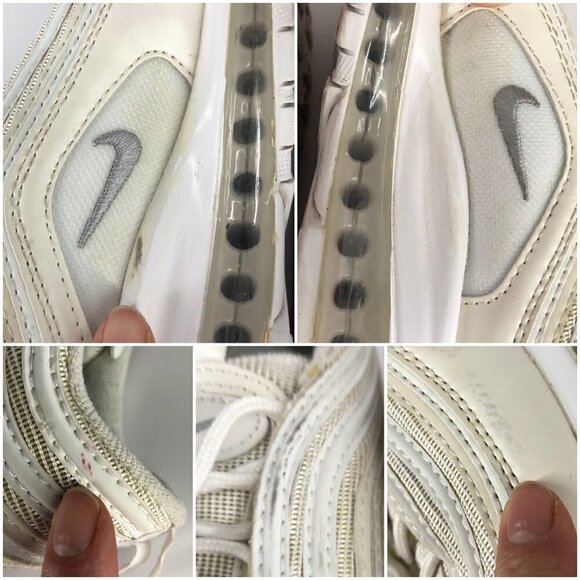 Nike Air Max 97 Cream‎ White Unisex Sneakers Runners M7 W8.5 - Picture 11 of 11